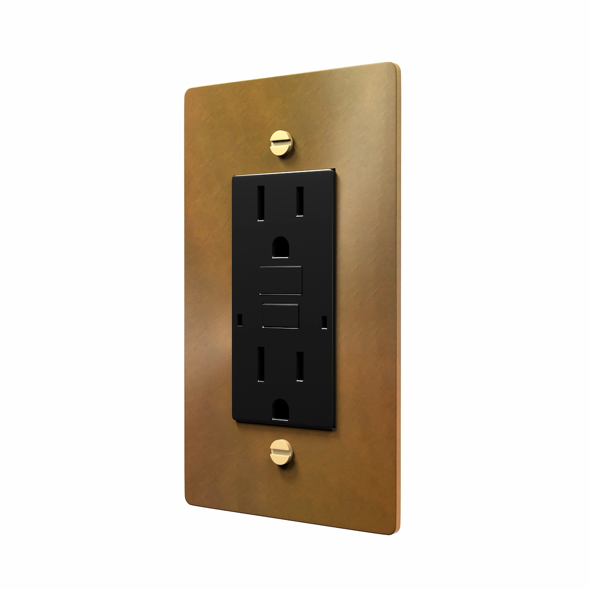 Unlacquered Aged Brass Electrical Outlet