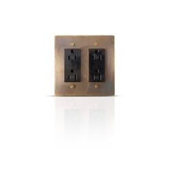 Brass outlet cover plates