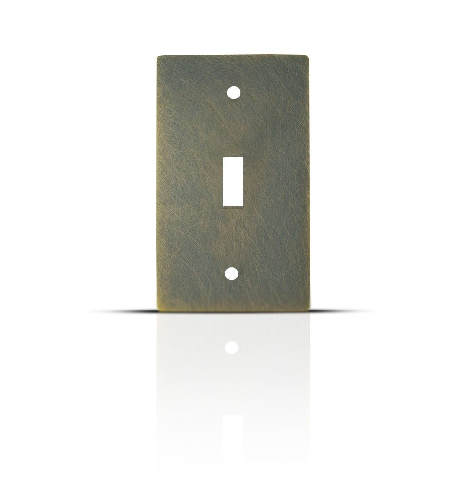 Bronze brass 1 Toggle Switch Cover Plate