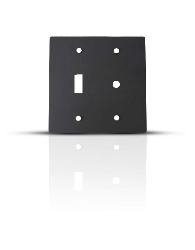 Black Brass Toggle Switch & Dimmer Cover Plate
