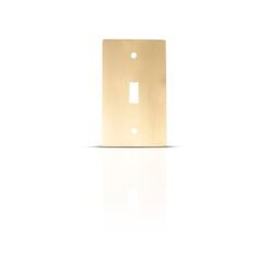 Satin Gold Brass Toggle Switch Cover Plate