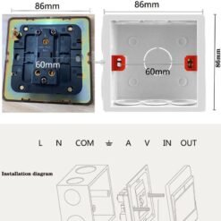 Alternative view of 86*86mm Fireproof Wall Mount Internal Back box