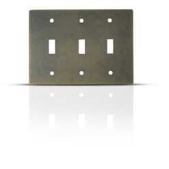 Bronze brass 3 Toggle Switch Cover Plate
