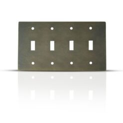Bronze brass 4 Toggle Switch Cover Plate