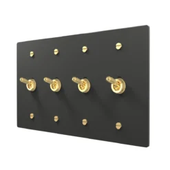 Brass retro toggle switch