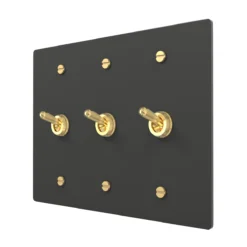 Brass retro toggle switch