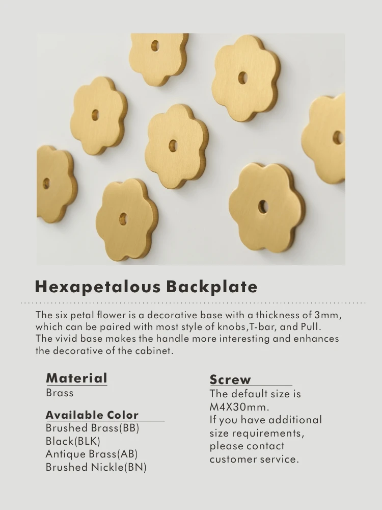 Hexapetalous Flower Decorative Backplate - Image 2