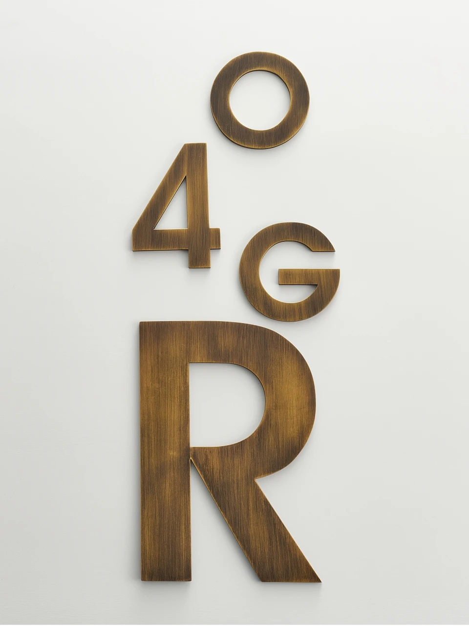Aged Brass House Number and Letter Sign - Outdoor Weatherproof Address Plaque for Homes - Image 4