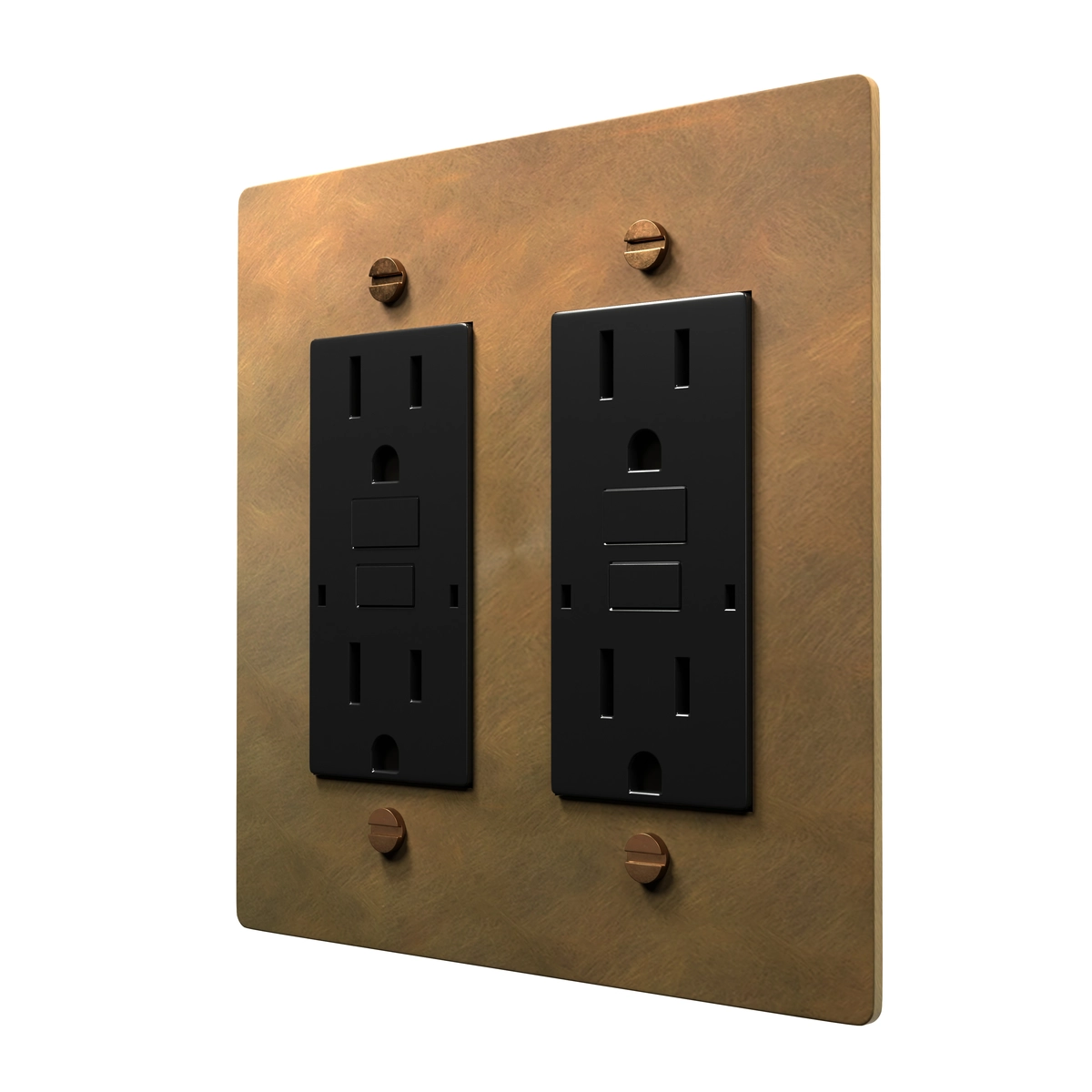 Aged Brass Electrical Outlet - Image 5