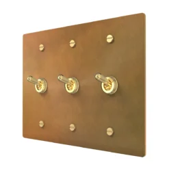 Unlacquered Aged Brass Retro Toggle Switch