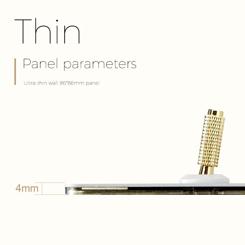 White Panel Brass Knurled Gold Lever Toggle Switch - Image 2