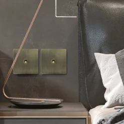 Alternative view of Bronze Brushed Panel Toggle Light Switch