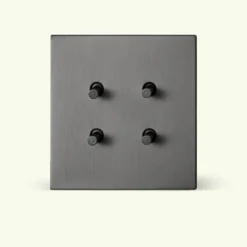 Alternative view of Toggle Light Switch Grey Stainless Steel