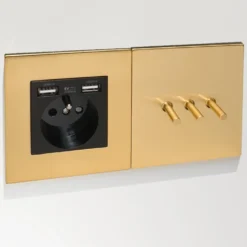 Alternative view of Gold Wall Light Toggle Switch