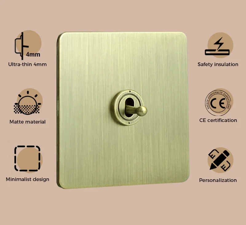 Bronze Toggle Switch - Brushed Panel - Image 5