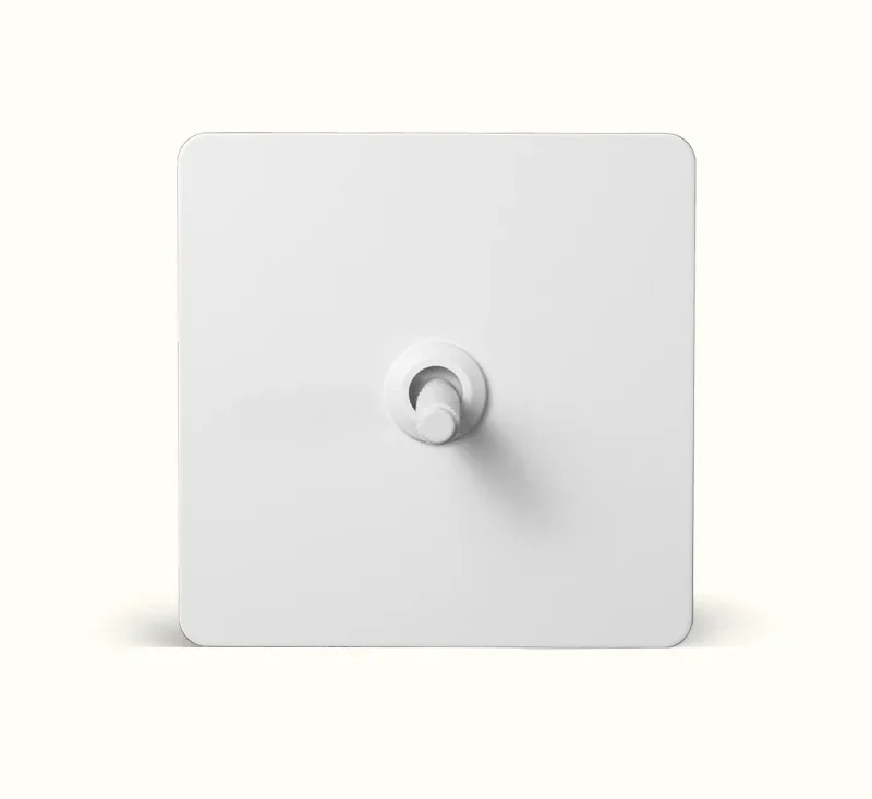 White Knurled Toggle Switch - Image 3