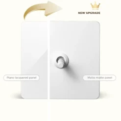 Alternative view of White Knurled Toggle Switch