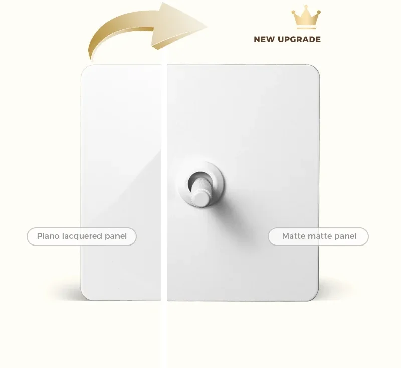 White Knurled Toggle Switch - Image 2