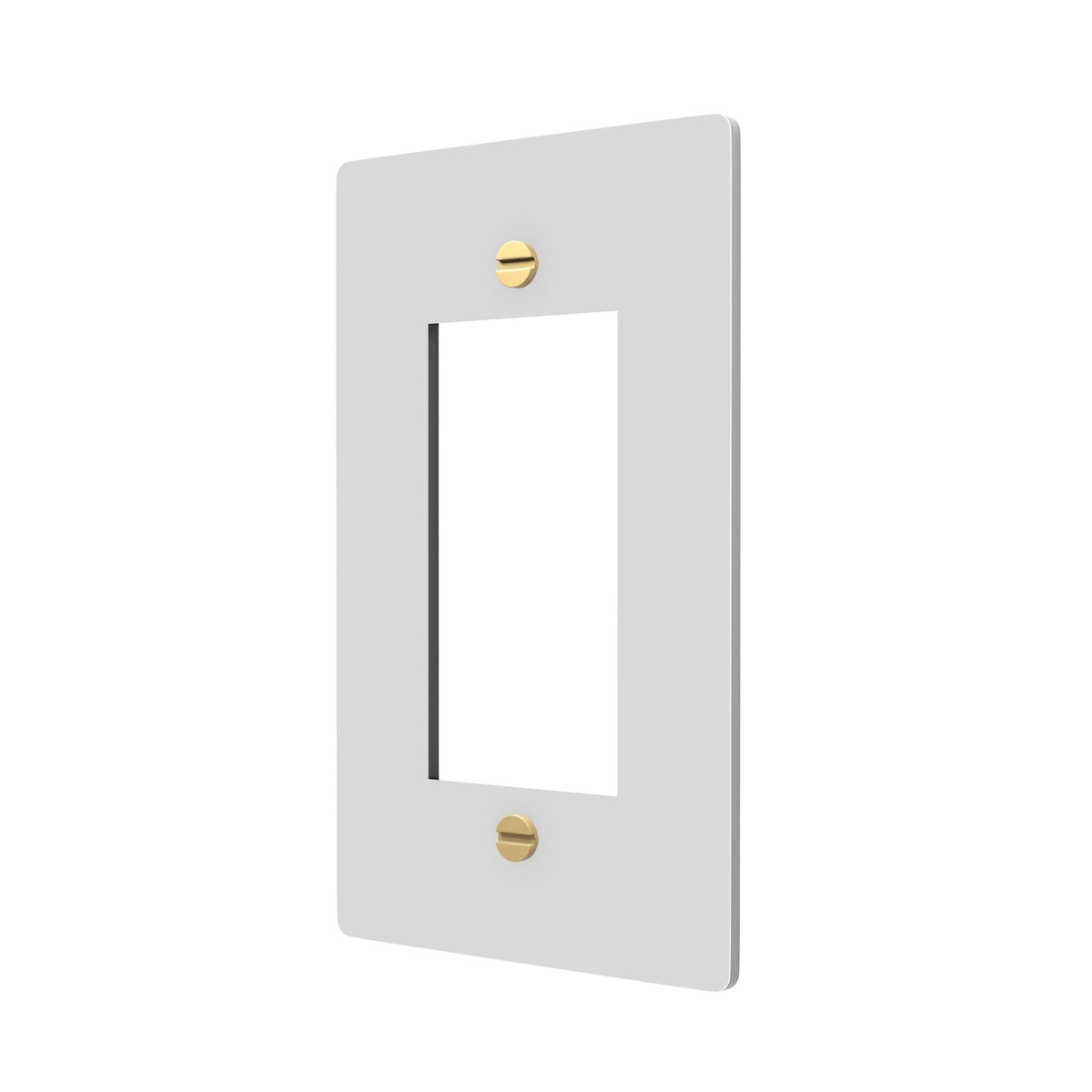 White Brass Decora Rocker GFCI Plate with sleek and durable design for modern interiors