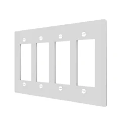 White Brass Decora Rocker Plate with elegant and durable design for modern interiors